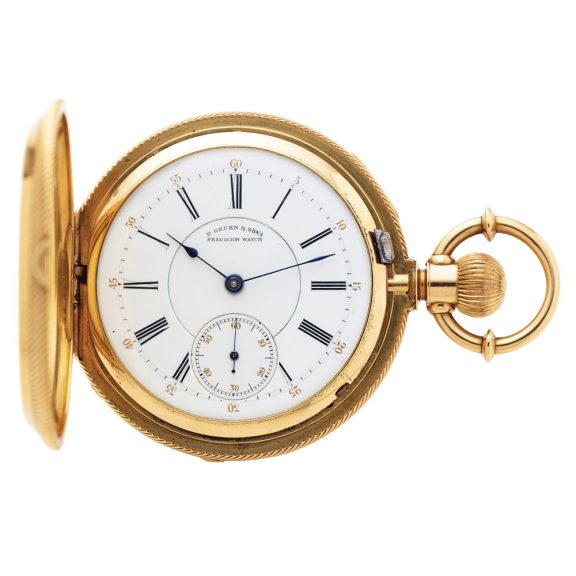 Unusual German gold Precision pocket watch Circa 1918