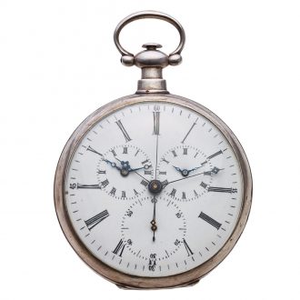 Swiss silver captain's watch for the Chinese market Circa 1870