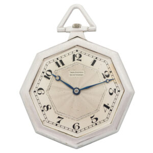 Danish platinum Art Deco hectagonal dress watch Circa 1923