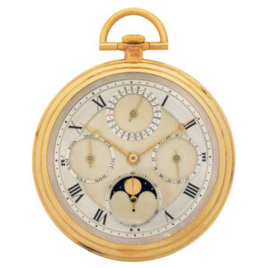 Danish gold lever with phase and age of the moon Circa 1975