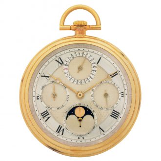 Danish gold lever with phase and age of the moon Circa 1975