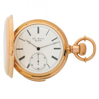 Danish pink gold minute repeating pocket watch Circa 1881