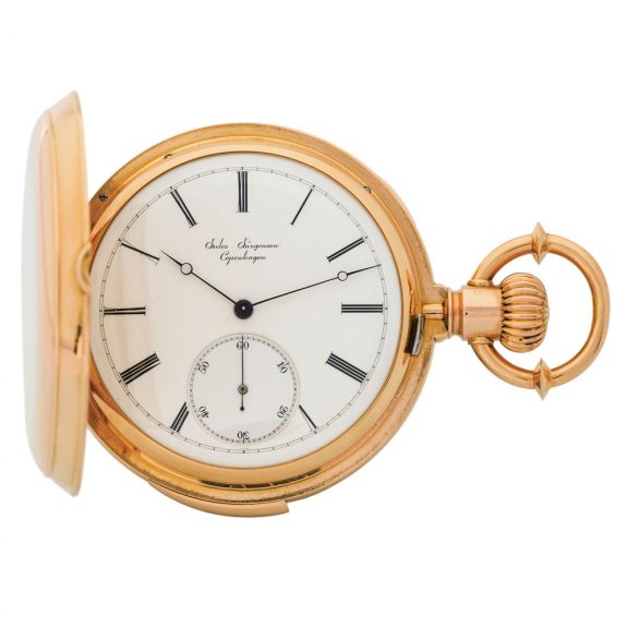 Danish pink gold minute repeating pocket watch Circa 1881