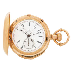 Danish yellow gold split-second chronograph Circa 1889