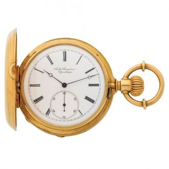 Danish gold pocket watch with Jûrgensen's patent Circa 1880