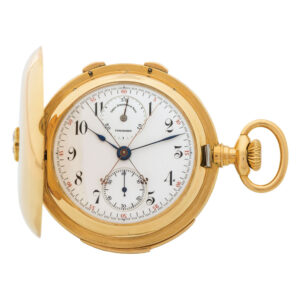 Danish yellow gold split-second chronograph Circa 1910