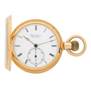 Danish gold watch with small detent escapement Circa 1870