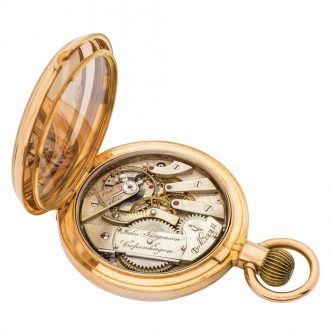 Danish gold watch with small detent escapement Circa 1870