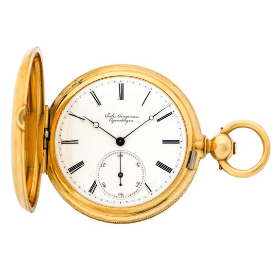 Danish 18K gold hunting cased lever pocket watch Circa 1815