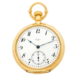 Danish yellow 18-carat gold open faced pocket watch Circa 1900