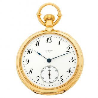 Danish yellow 18-carat gold open faced pocket watch Circa 1900