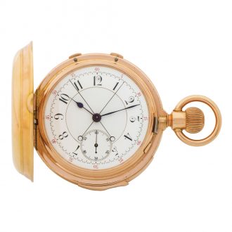 Danish gold repeater with split-second chronograph Circa 1910