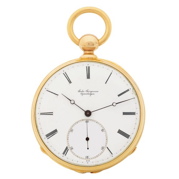 Danish gold chronometer with detent escapement Circa 1870