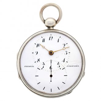 Danish silver open faced observatory pocket watch Circa 1820