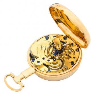 Highly important Danish gold chronometer pocket watch Circa 1812