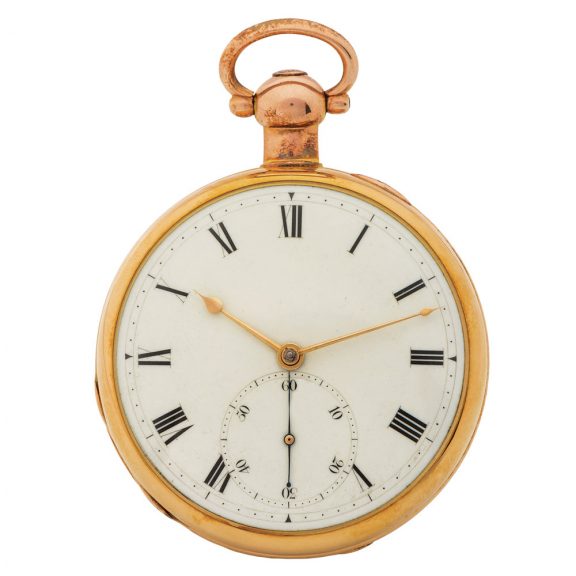 Rare English 18 carat yellow gold pocket watch Circa 1800
