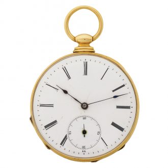 Fine English yellow gold key-wound pocket watch Circa 1860
