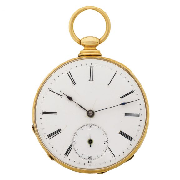 Fine English yellow gold key-wound pocket watch Circa 1860 Fine English yellow gold key-wound pocket watch Circa 1860