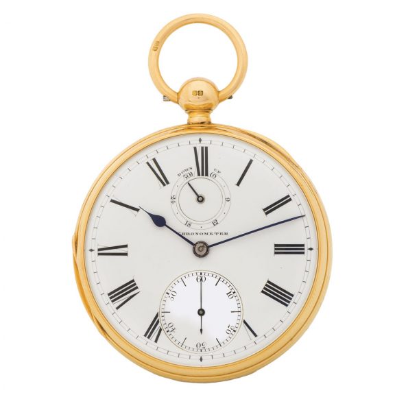 English gold pocket chronometer with detent escapement Circa 1860