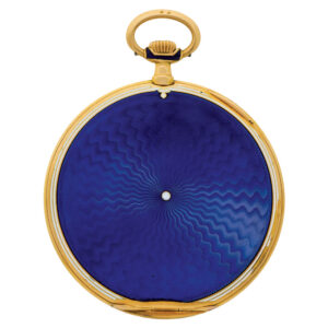 Fine French gold and translucent enamel pocket watch Circa 1900