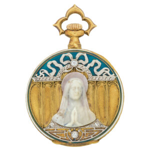 Impressive Danish gold Art Nouveau dress watch Circa 1923