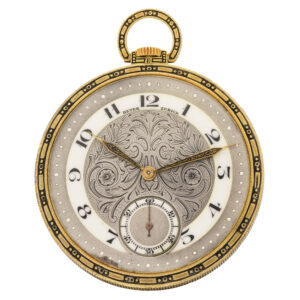 Swiss yellow gold Art Deco lever pocket watch Circa 1925