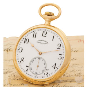 large Swiss gold lever chronometer pocket watch Circa 1900