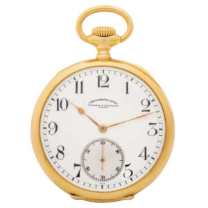 Rare Swiss gold keyless lever chronometer watch Circa 1900