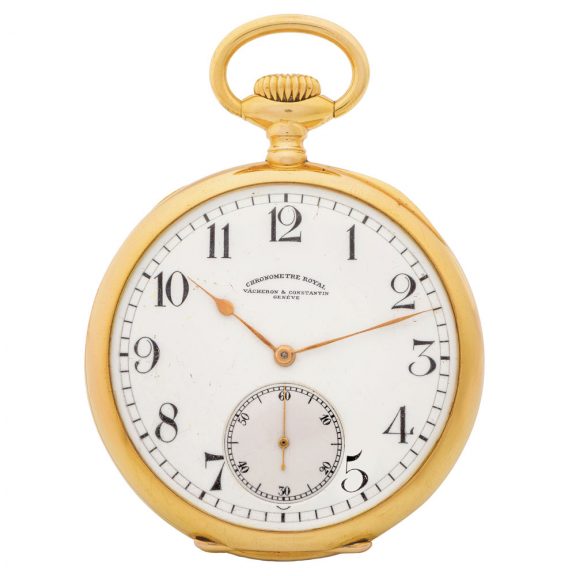 Rare Swiss gold keyless lever chronometer watch Circa 1900