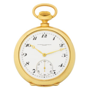 Important Swiss gold one minute tourbillon pocket watch Circa 1931