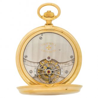 Extremely rare Swiss gold tourbillon pocket watch Circa 1945