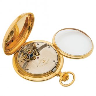 Extremely rare Swiss gold tourbillon pocket watch Circa 1945