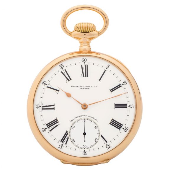 Very fine Swiss gold Chronometro Gondolo pocket watch Circa 1904