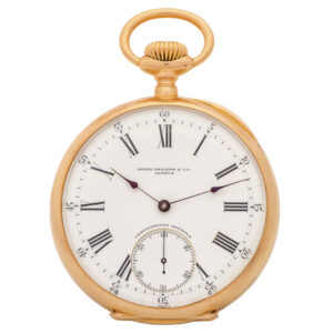 Swiss 18K pink gold Chronometro Gondolo pocket watch Circa 1910