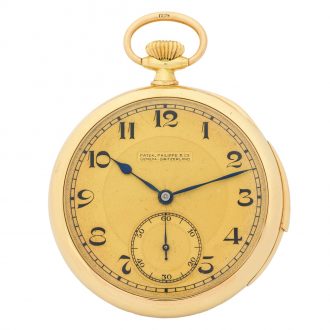 Swiss yellow gold minute repeating lever pocket watch Circa 1920