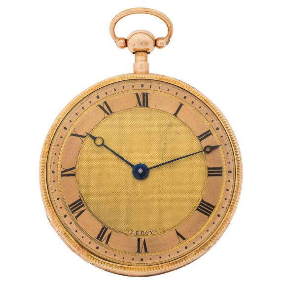French gold two-train quarter repeating pocket watch Circa 1820