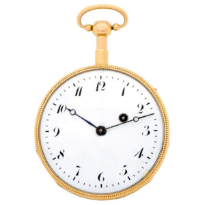 Swiss yellow gold minute repeating verge pocket watch Circa 1830