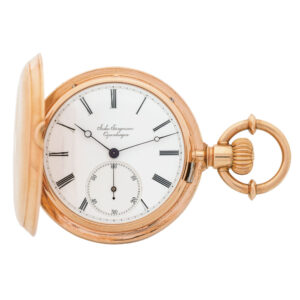 Danish 18K pink gold mid-size lever pocket watch Circa 1880