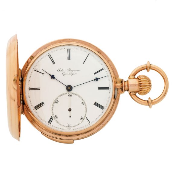 Danish pink gold five-minute repeating pocket watch Circa 1873
