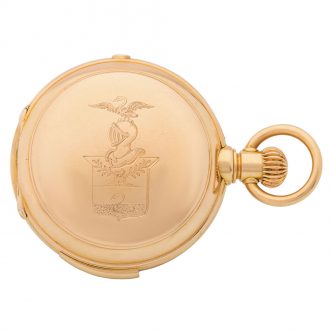 Equally rare Danish gold minute repeating chronograph Circa 1875