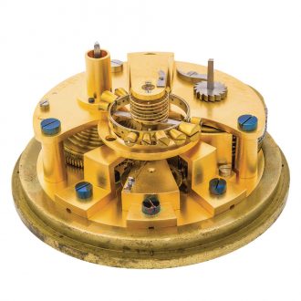 Danish brass deck chronometer with power reserve Circa 1852