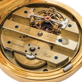 Danish gold tourbillon chronometer pocket watch Circa 1861