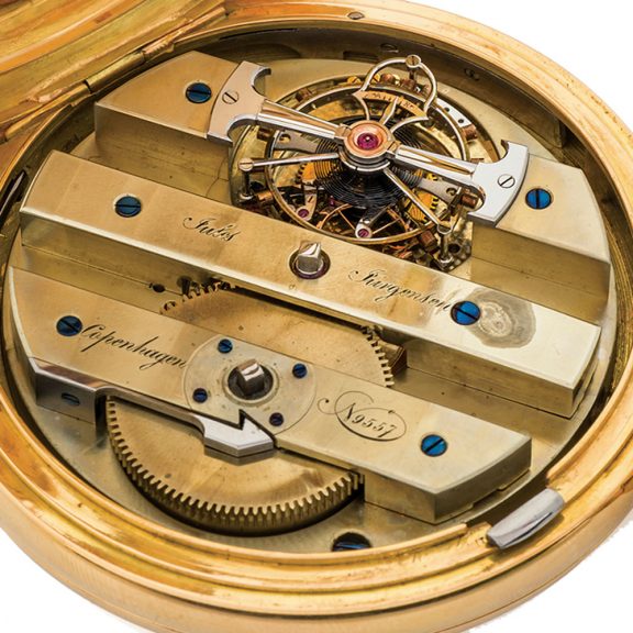 Danish gold tourbillon chronometer pocket watch Circa 1861 Danish gold tourbillon chronometer pocket watch Circa 1861
