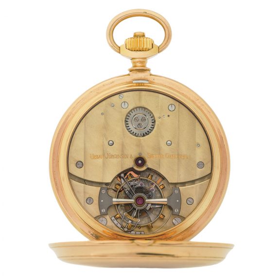 Exceptional Danish gold tourbillon with power reserve Circa 1980 Exceptional Danish gold tourbillon with power reserve Circa 1980