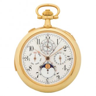 Important Swiss gold astronomical minute repeater Circa 1920