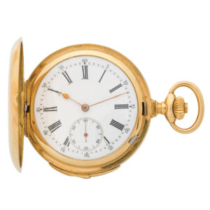 Fine Swiss gold minute repeating pocket watch Circa 1910