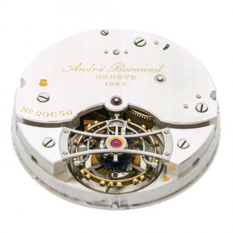 Important Swiss gilt one minute tourbillon chronometer Circa 1967