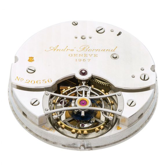 Important Swiss gilt one minute tourbillon chronometer Circa 1967 Important Swiss gilt one minute tourbillon chronometer Circa 1967