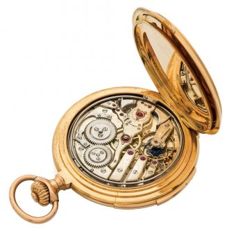 Swiss 18K gold minute repeating pocket watch Circa 1900