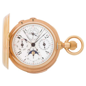 Swiss 18K pink gold astronomical pocket watch Circa 1890